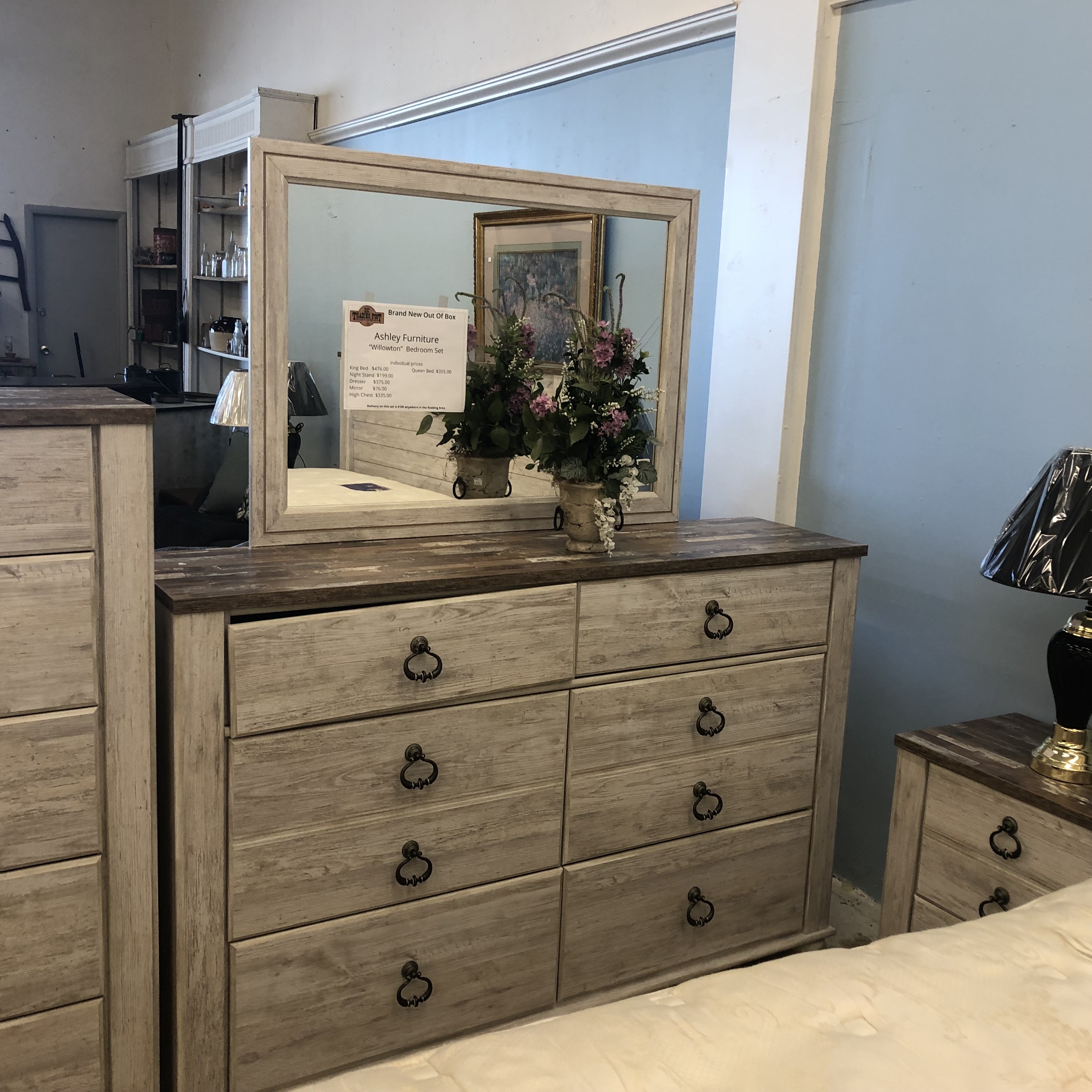Bedroom Brand New Ashley Willowton Dresser And Mirror